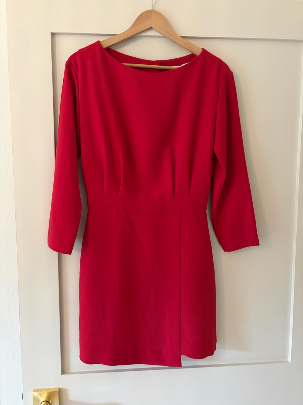 & Other Stories Bright Red Long-Sleeve Sheath Dress
